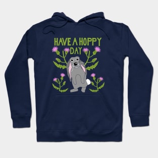 Have a Hoppy Day Floppy Eared Bunny Graphic Hoodie